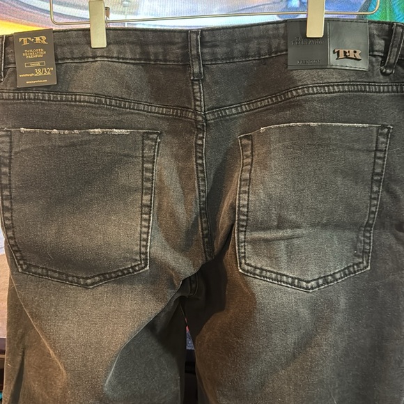 NWT T-R Tailored Recreation Premium tapered stretch blk denim jeans Size 38 Z41 - Picture 5 of 10